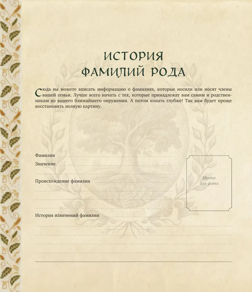 Family Tree. Family Chronicle