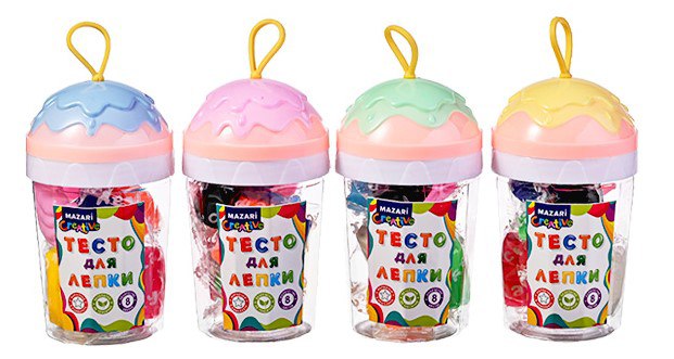 Minkštas tešlas Ledams, 4 spalvos asortimente