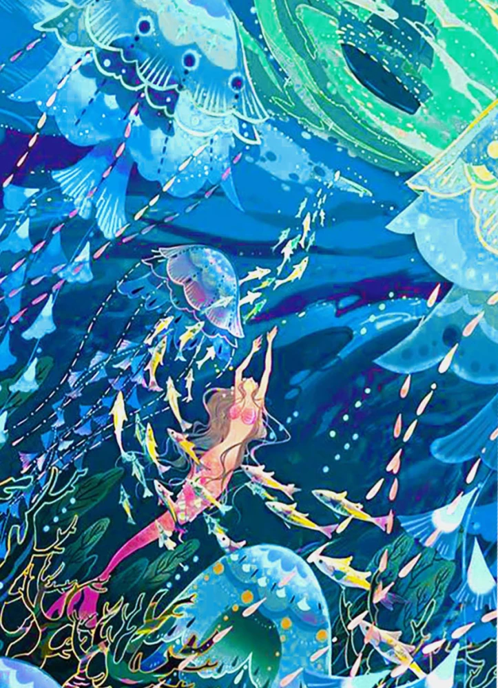 Numbered Painting with Glow-in-the-Dark Paint - Underwater World