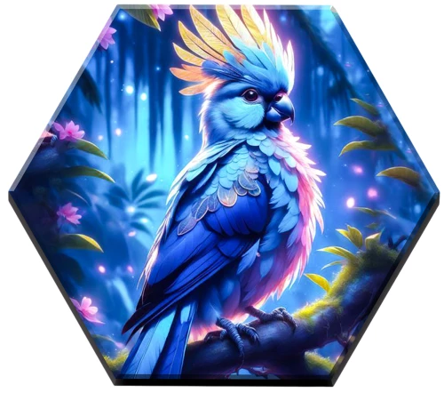 Paint by Numbers with Glow-in-the-Dark Paint Hexagon - Talking Bird