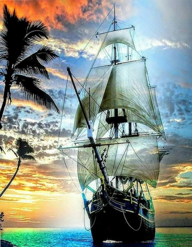 Paint by numbers - Sailboat