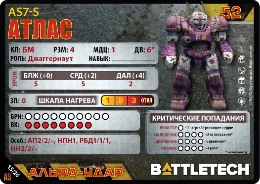 Tabletop Game - BattleTech: Alpha Strike