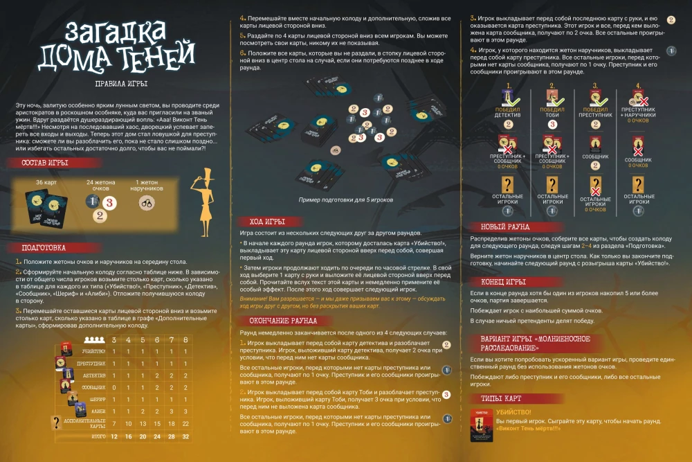 Board Game - The Mystery of the House of Shadows