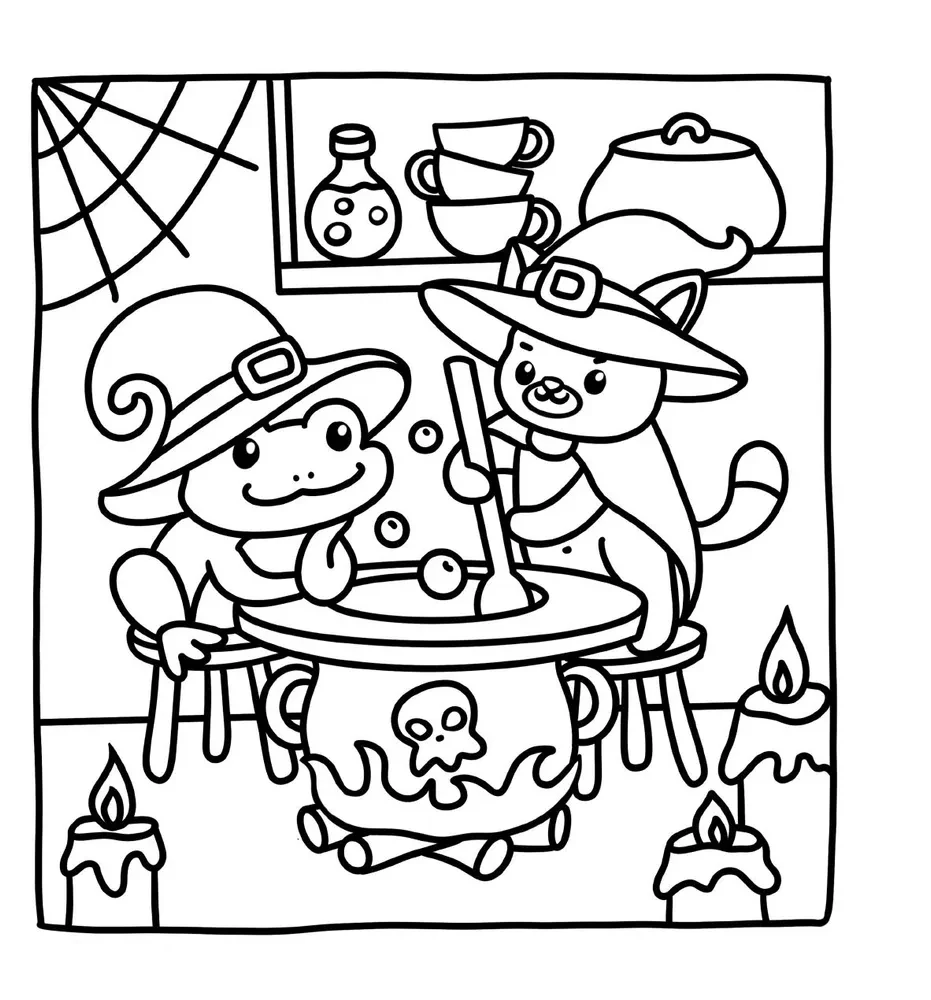 We are sitting with a beaver drinking coffee. Anti-stress coloring book