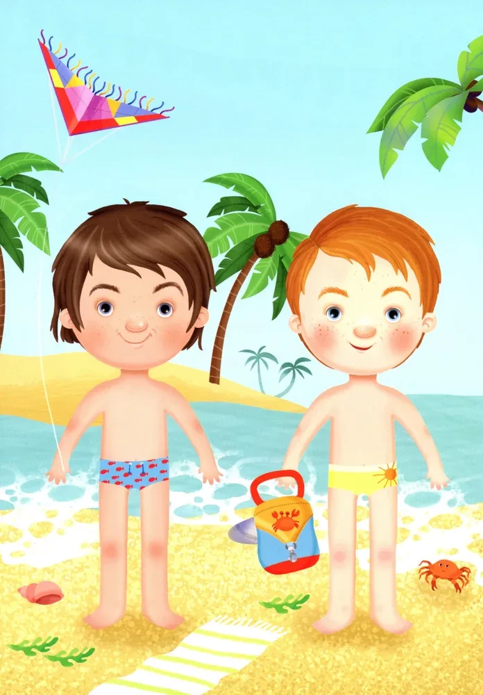 Dress Up the Doll. Cheerful Friends