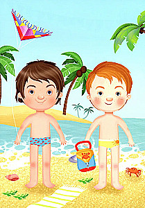 Dress Up the Doll. Cheerful Friends