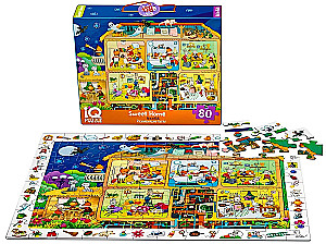 IQ Puzzle with a Developing Game 80 Pieces. Cute Little House