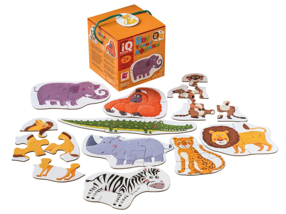 Puzzles. For the youngest. 2+ Here is Africa