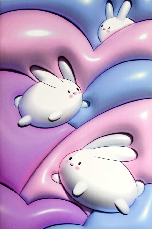 Notatnik - 3D-Zające, A5, 32 kartki, kratka