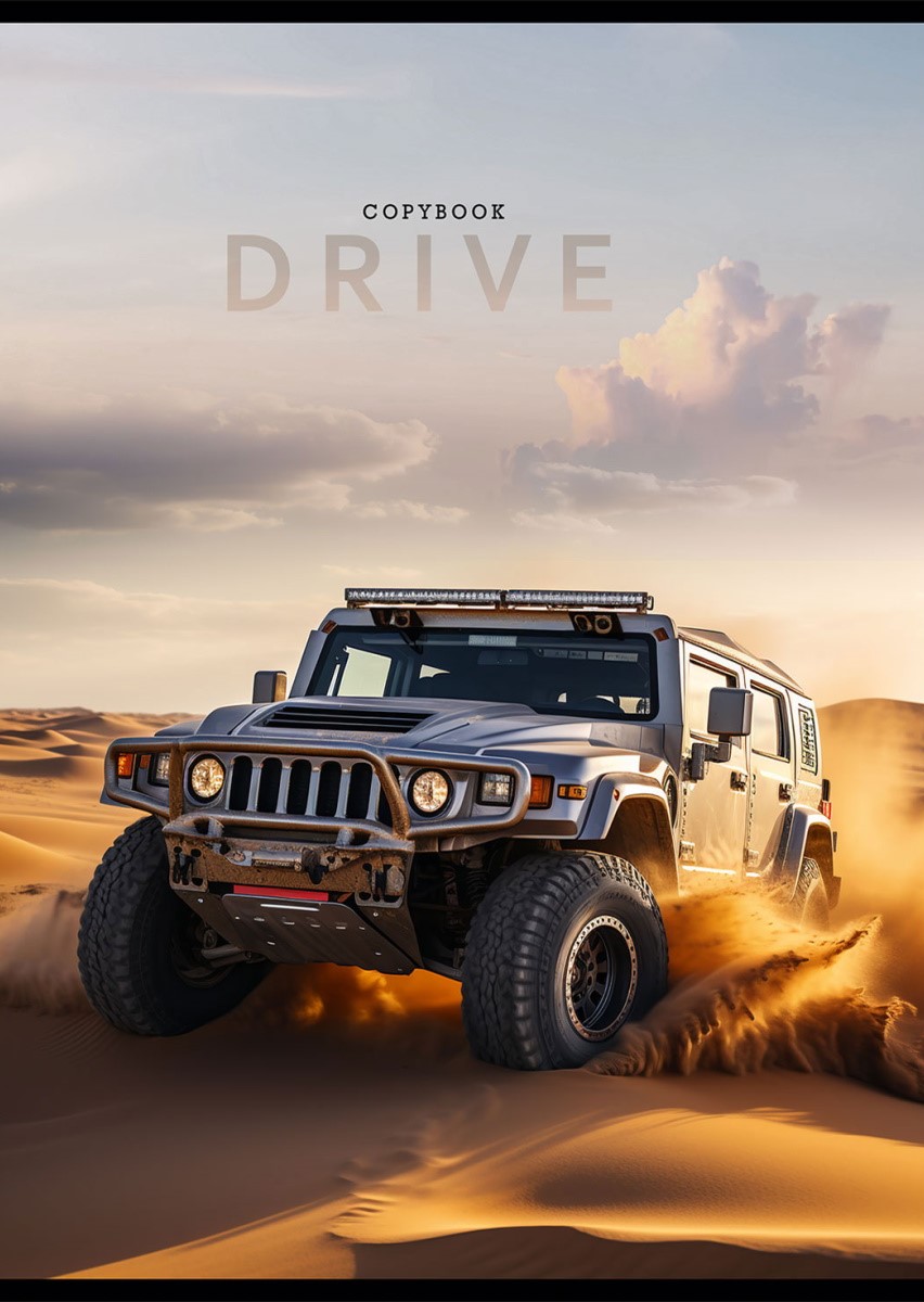 Тетрадь - Серебристый внедорожник, А4, 96 листов, клетка