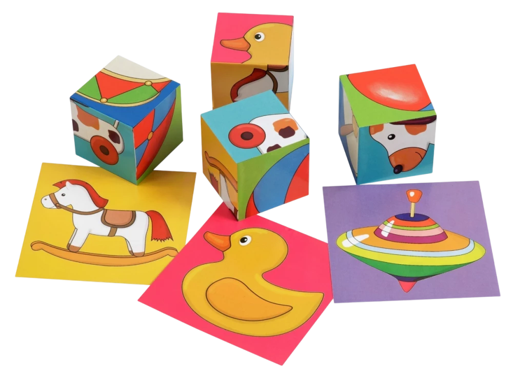 Умные кубики в поддончике - Игрушки (4 штуки)