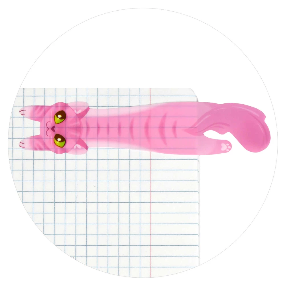Plastic Sticky Bookmarks - Cats, 25x120 mm, 50 pcs