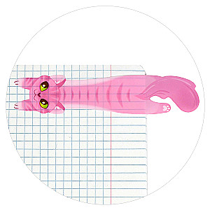 Plastic Sticky Bookmarks - Cats, 25x120 mm, 50 pcs