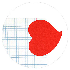 Sticky Notes Paper - Teddy Bear, size 80x80 mm, 50 pcs, red
