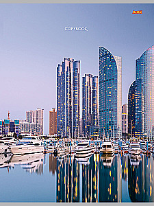 Notebook - City by the Water, A4, 80 sheets, grid