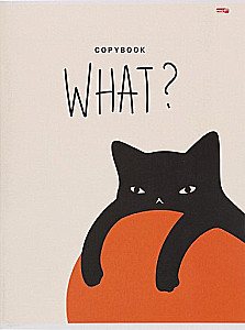 Notebook - Black Kitten-1, A4, 96 sheets, grid