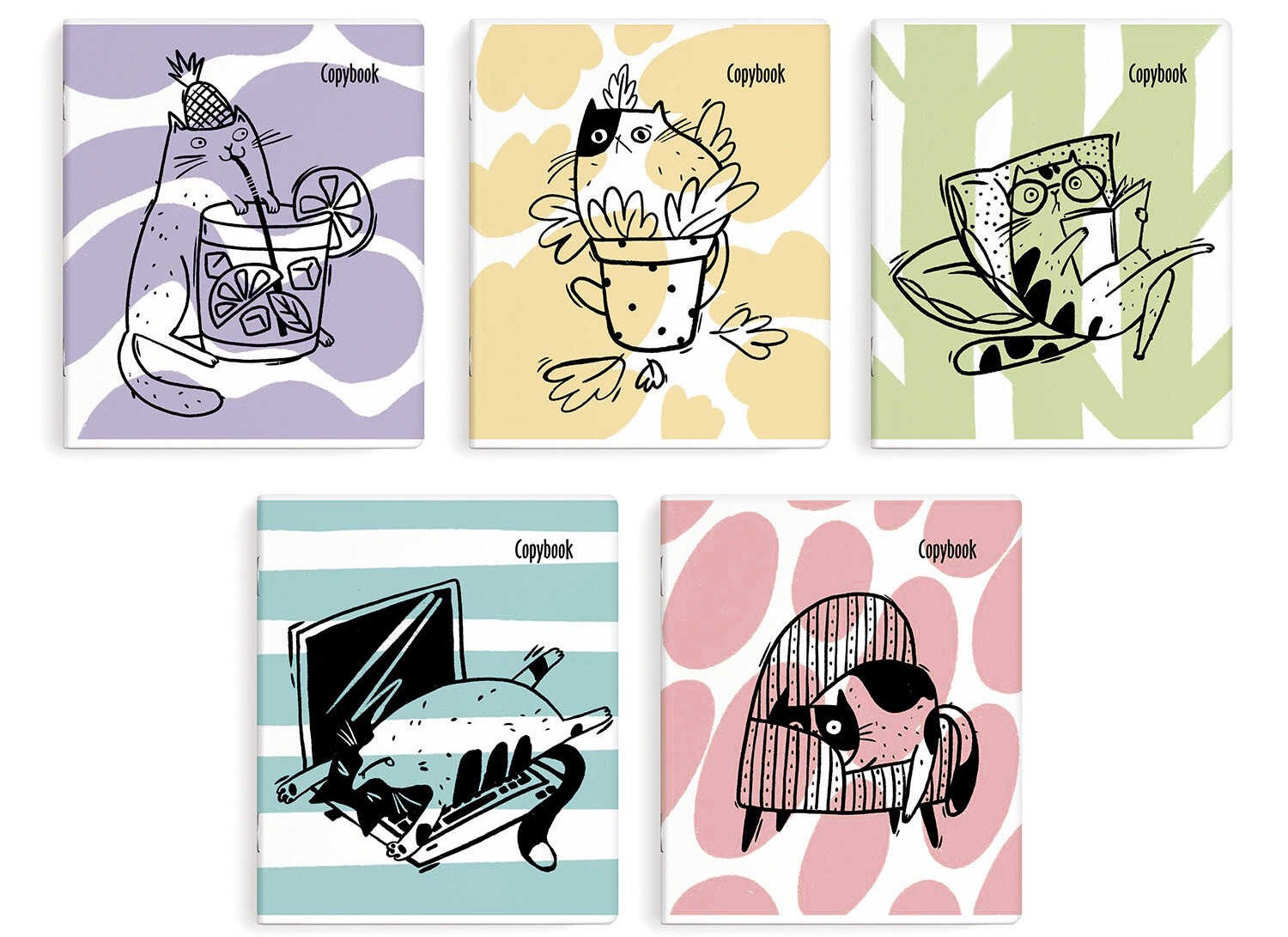 Notatnik - Puszysty chuligan, A5, 48 stron, kratka, w asortymencie