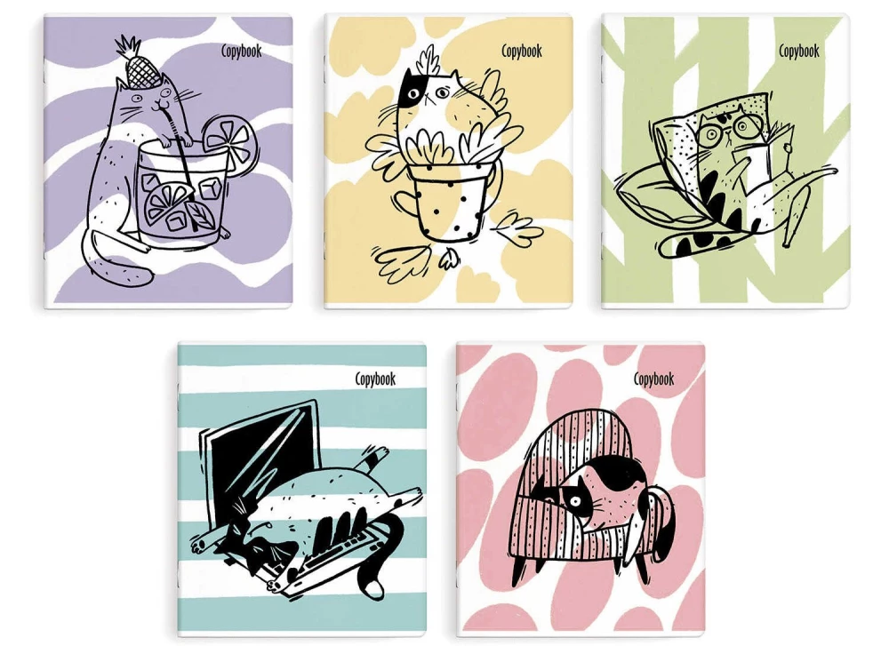 Notebook - Fluffy Rascals, A5, 48 sheets, squared, assorted