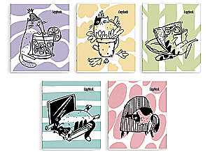 Notebook - Fluffy Rascals, A5, 48 sheets, squared, assorted