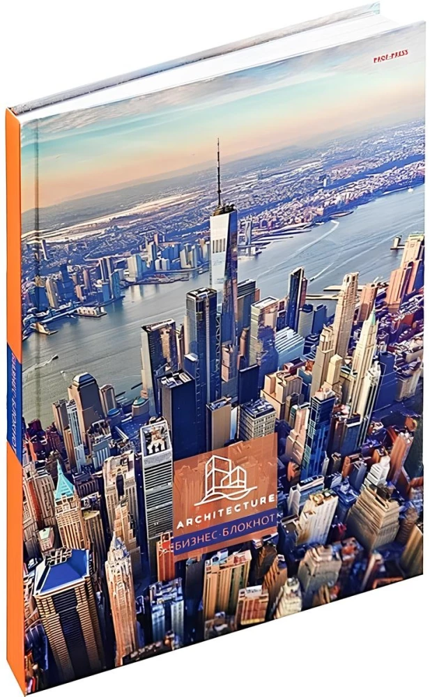 Business Notebook A4. View of Skyscrapers