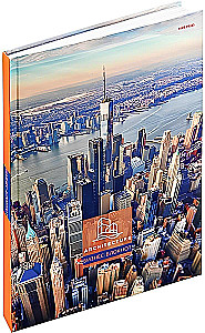 Business Notebook A4. View of Skyscrapers