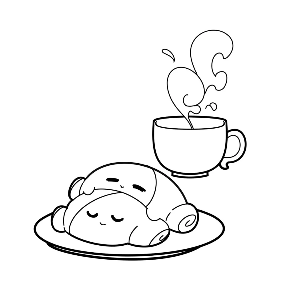 Wanting to Snack Always. Anti-Stress Coloring Book
