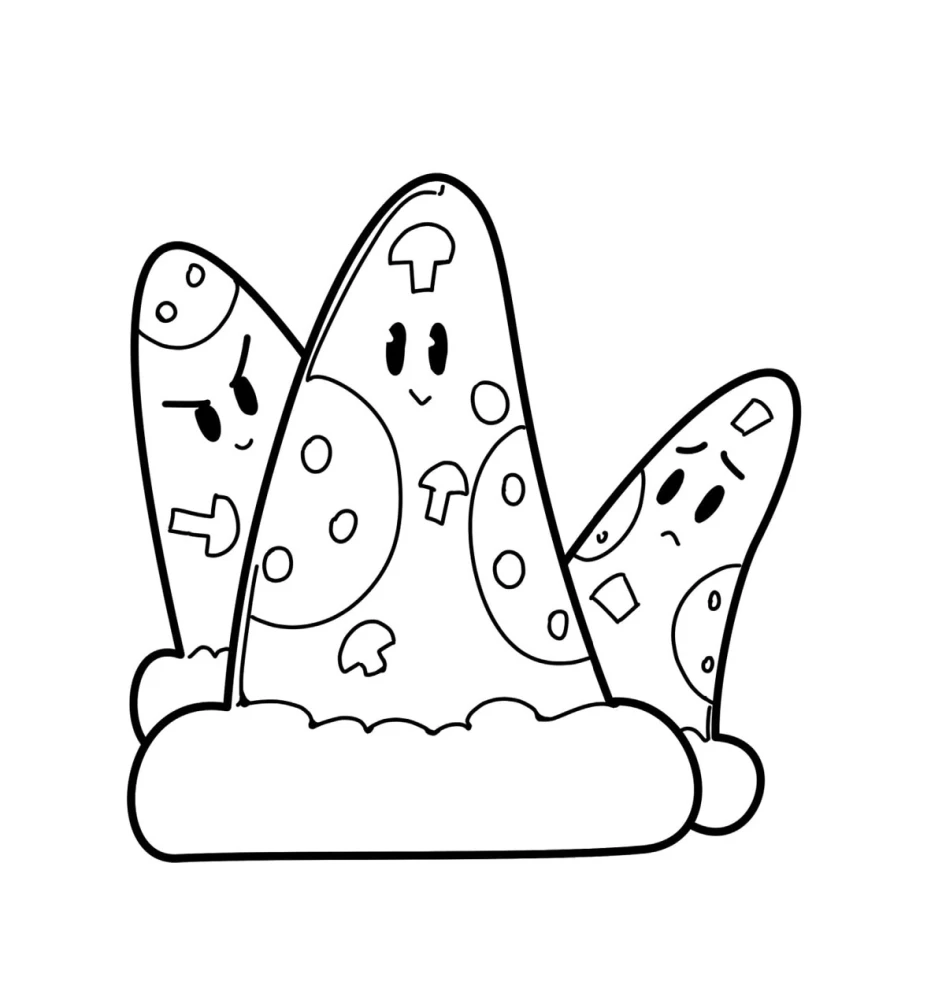 Wanting to Snack Always. Anti-Stress Coloring Book