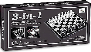 Настольная магнитная игра 3 в 1 (шахматы, шашки, нарды)