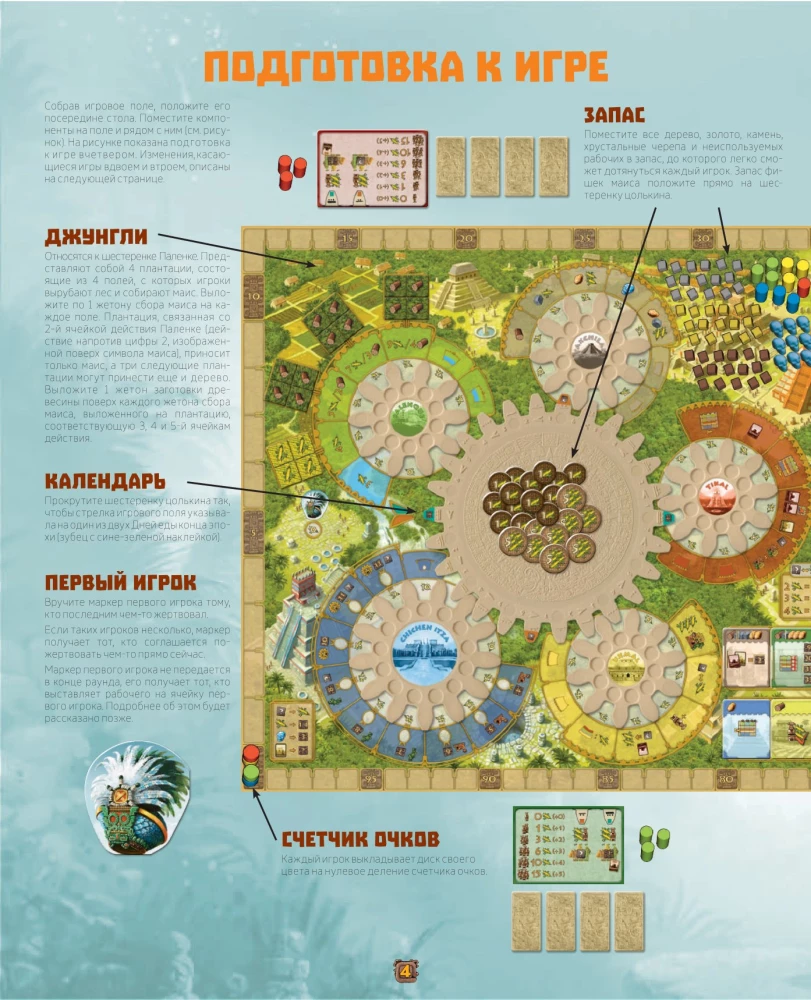 Gra planszowa - Tzolk'in (Czolkin). Kalendarz Majów