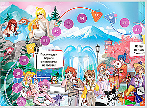 Gra planszowa-przechodnia z pionkami - Anime-t miasto