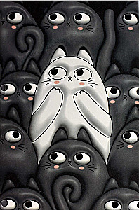 Notizbuch A5 - Katzen (kariert)