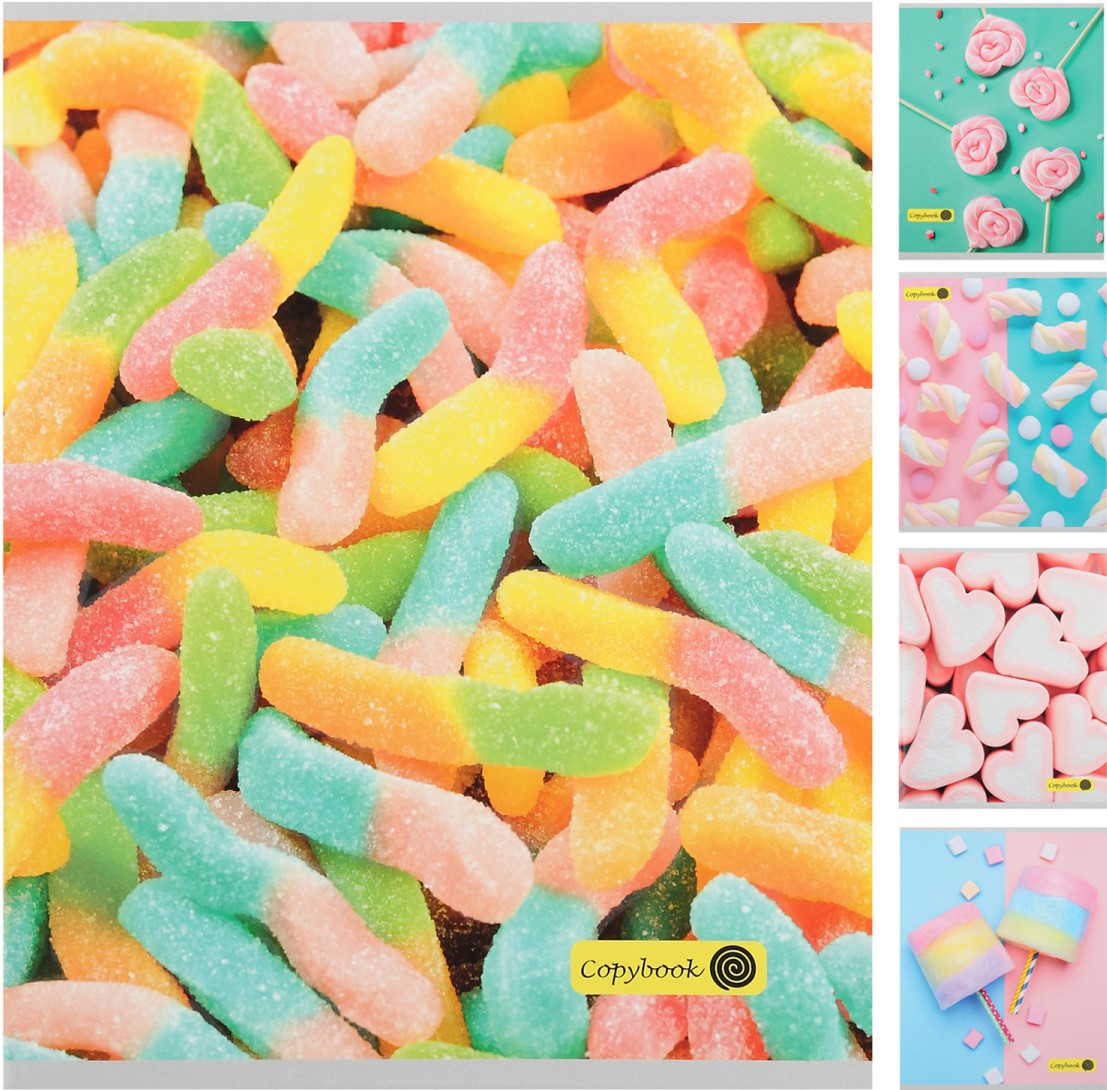 Zeszyt A5 - Różnorodność słodyczy (krata)