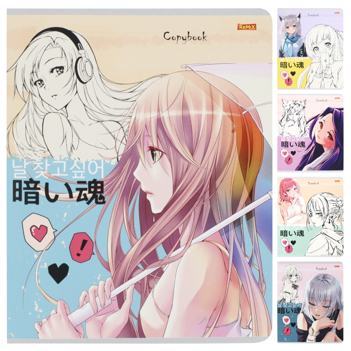  zeszyt - Dziewczyny z anime, A5, 48 kartek, kratka, w assortment