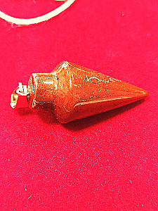 Pendulum for Biolocation Made of Stone. Jasper (string + pouch) No. 11