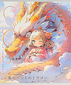 Notebook - Girl and Dragon, A5, 48 sheets, grid, assorted