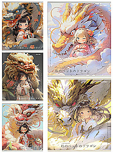 Notebook - Girl and Dragon, A5, 48 sheets, grid, assorted