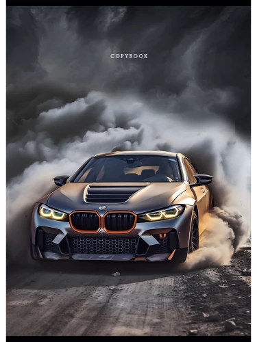 Notizbuch A4 - Auto im Nebel (kariert)