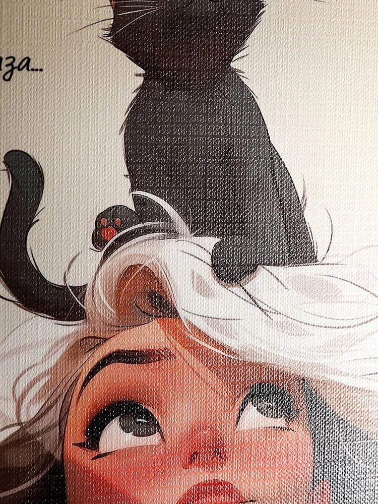 Notizbuch A5 - Mädchen und Katzen (kariert)