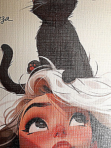 Notizbuch A5 - Mädchen und Katzen (kariert)