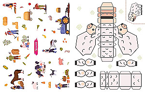 Three-dimensional paper toys. Pets
