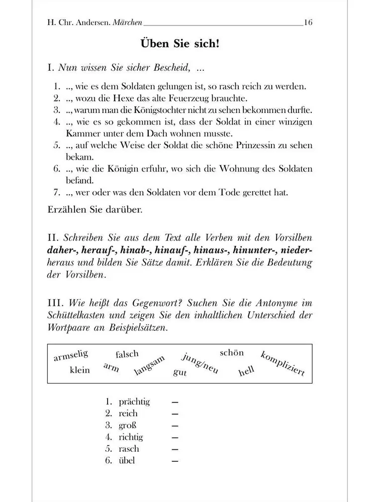 Märchen von Andersen (Märchen). Auf Deutsch