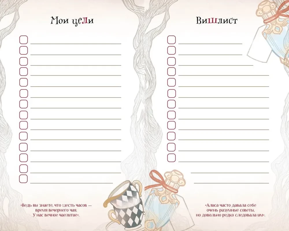 Alice im Wunderland. Tagebuch