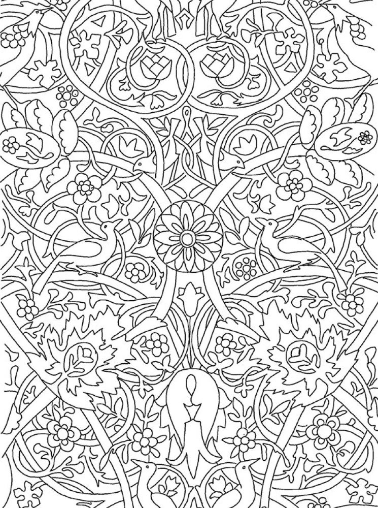 Zeichnungen und Muster im Jugendstil. Ausmalen und Entspannen