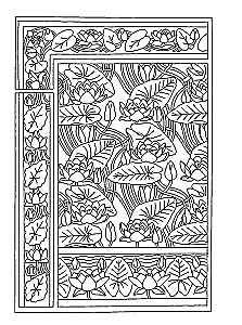 Zeichnungen und Muster im Jugendstil. Ausmalen und Entspannen