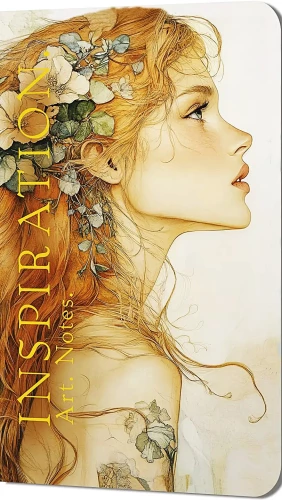 Inspiration Notebook. Art. Notes. Rossetti (girl with flowers in her hair)