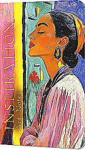 Notebook Inspiration. Art. Notes. Matisse (brunette in a pink blouse on a colorful background)