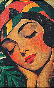 Inspiration Notebook. Art. Notes. Bakst (girl in a blue scarf)