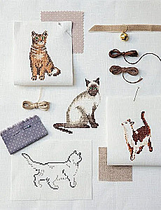 Lieblings französische Stickerinnen. Geheimnisvolle Katzen, gestickt mit Kreuzstich. 100 einzigartige Designs mit Mustern