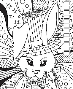 Malbuch - Reise ins Wunderland (mit dem Hasen und der Hand)
