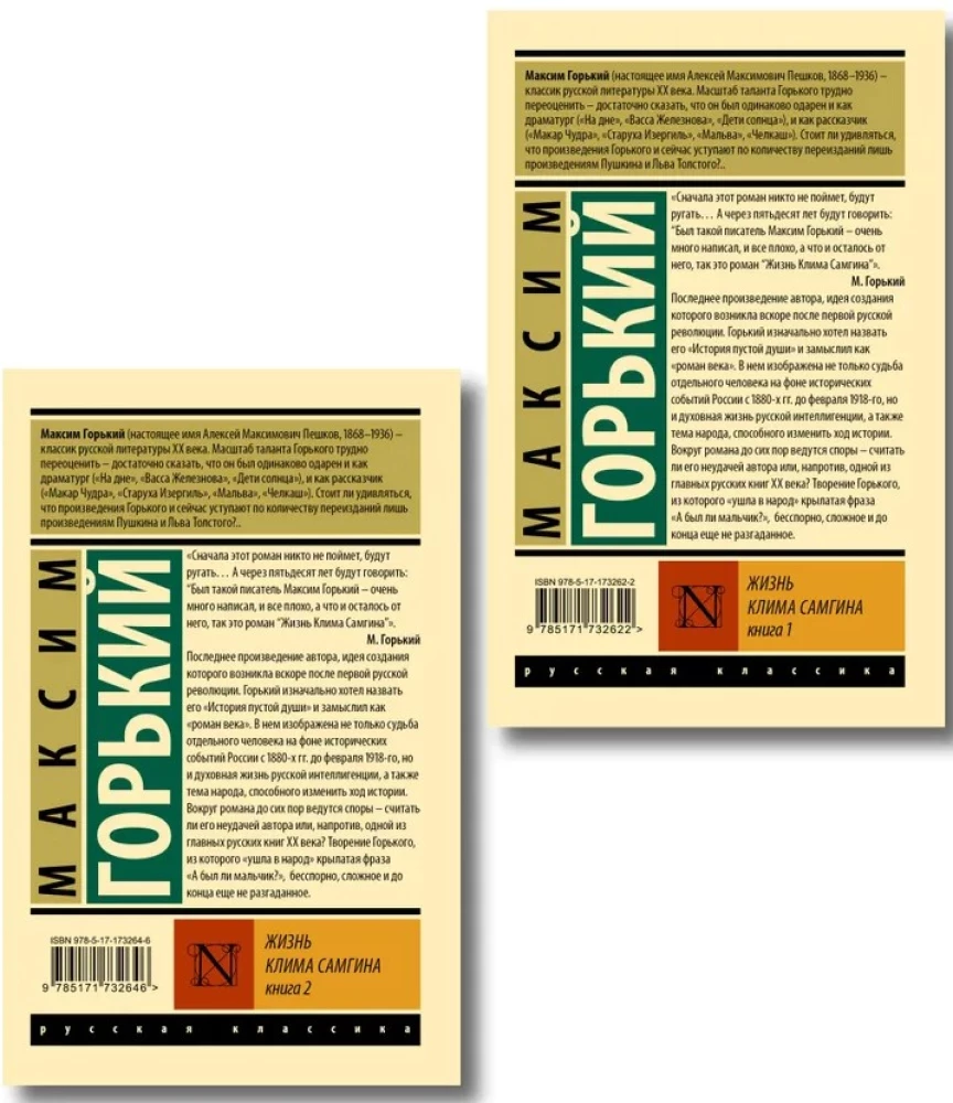 Das Leben von Klim Samgin (Set aus 2 Büchern)